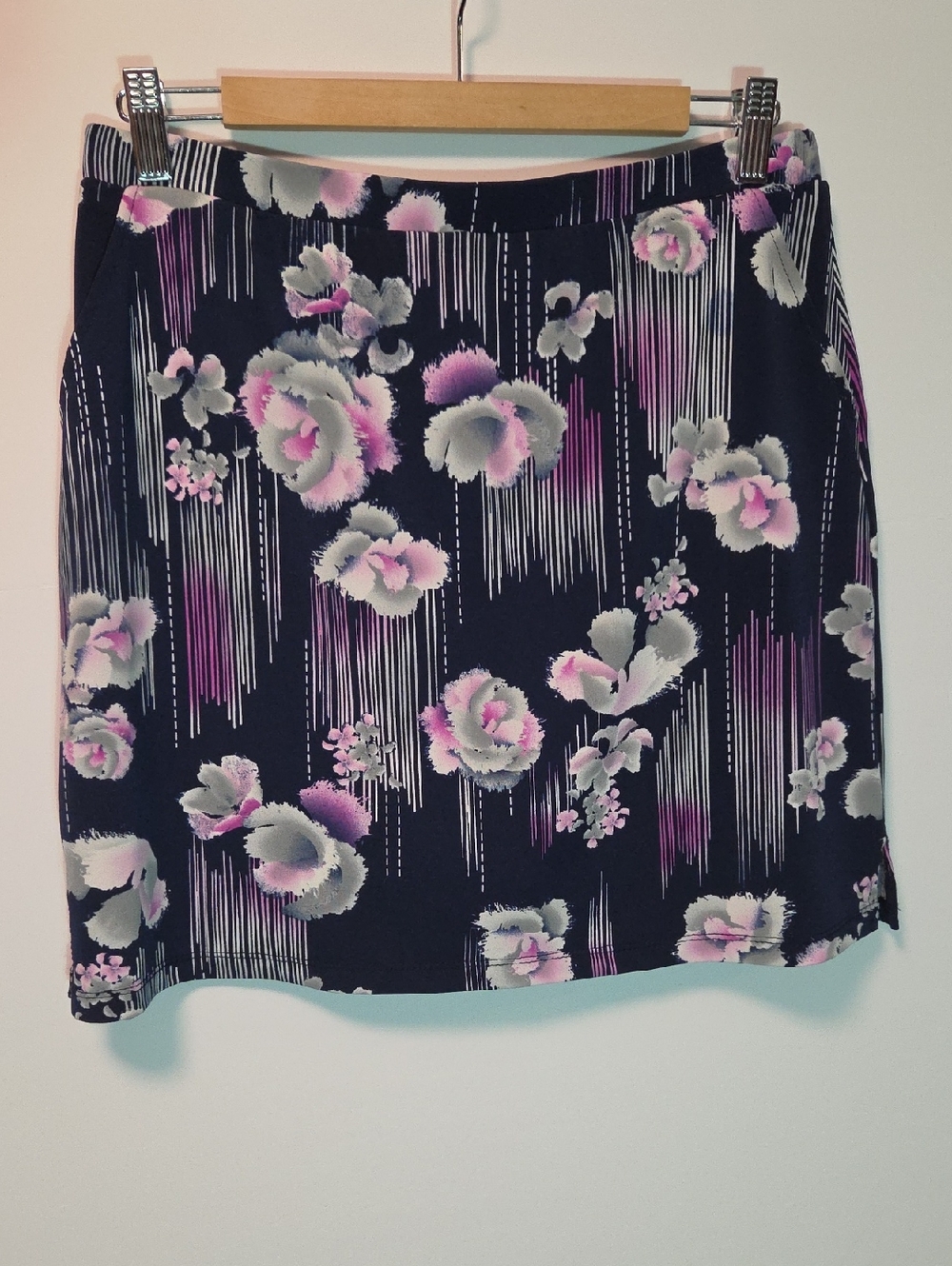 Dexim Golf Skort Black Floral Stretch Performance Athletic 8